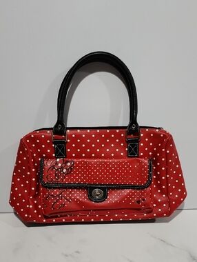Disney Minnie Mouse Red Bag with White Polka Dots Barrel Bag